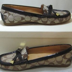 Coach Shoes Loafers Frida Signature Brown 8.5 NEW